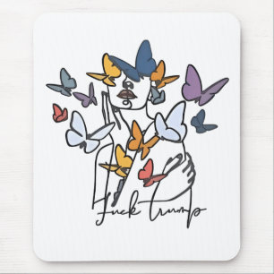 86 47 Anti Trump Floral T-Shirt, Impeach President Mouse Pad