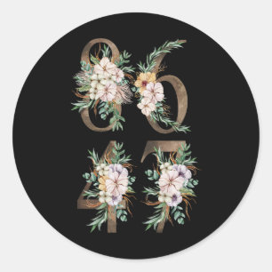 86 47 Anti-trump Flowers Floral Subtle Anti Trump Classic Round Sticker