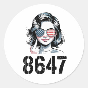 86 47 Anti Trump Funny 8647 Anti-trump Women Classic Round Sticker