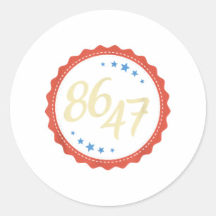 86 47 Anti Trump Funny  Classic Round Sticker