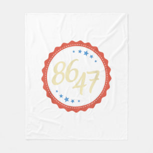 86 47 Anti Trump Funny  Fleece Blanket
