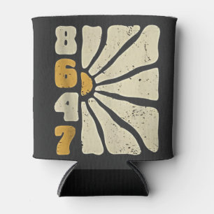 86 47 Anti Trump Funny Floral Humour Can Cooler