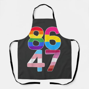 86 47 Anti Trump Funny LGBTQ Pride Month Gift Apron