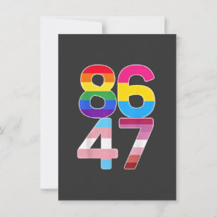 86 47 Anti Trump Funny LGBTQ Pride Month Gift Invitation