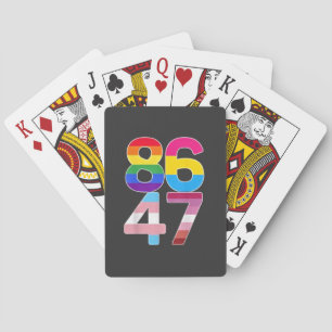 86 47 Anti Trump Funny LGBTQ Pride Month Gift Playing Cards