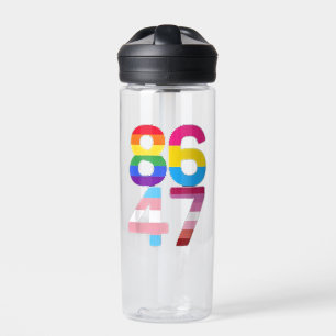 86 47 Anti Trump Funny LGBTQ Pride Month Gift Water Bottle