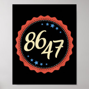 86 47 Anti Trump Funny Poster