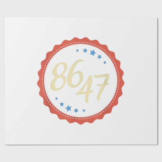 86 47 Anti Trump Funny  Wrapping Paper (Flat)