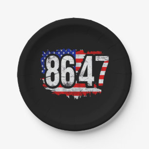 86 47 Anti Trump President Human Rights 8647 Paper Plate