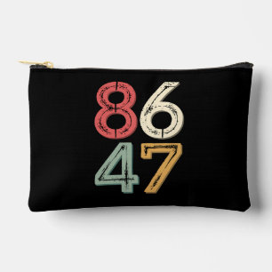 86 47 Anti Trump Vintage 80s Retro Style Accessory Pouch