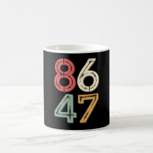 86 47 Anti Trump Vintage 80s Retro Style Coffee Mug