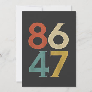 86 47 Dump Trump Cool Retro Anti-Trump Thank You Card
