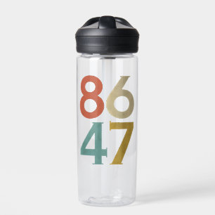 86 47 Dump Trump Cool Retro Anti-Trump Water Bottle