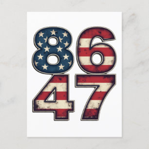 86 47 Proud Maga Trump President inauguration Day Postcard