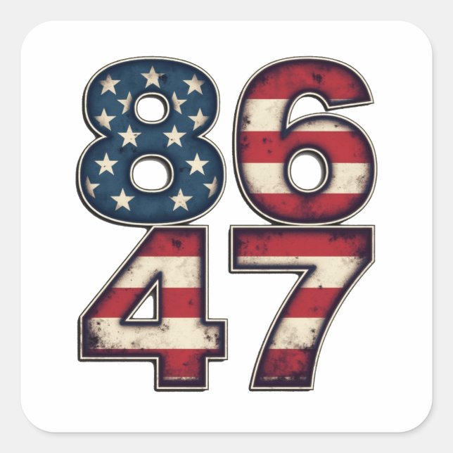 86 47 Proud Maga Trump President inauguration Day  Square Sticker (Front)