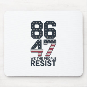 86 47 Resist Anti Trump Vintage 8647 Usa Flag Impe Mouse Pad