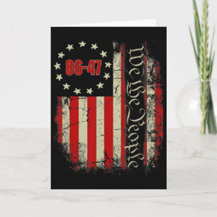 86 47 Save Democracy Anti Trump Political Protest Card