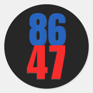 86 47 Trump Protest Classic Round Sticker