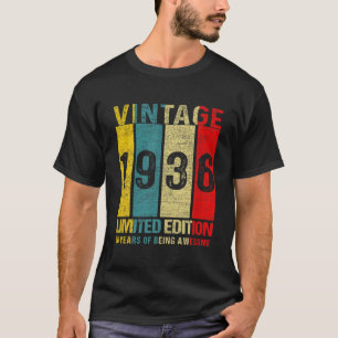 86 Birthday Gifts Vintage 1936 Limited Edition 86 T-Shirt