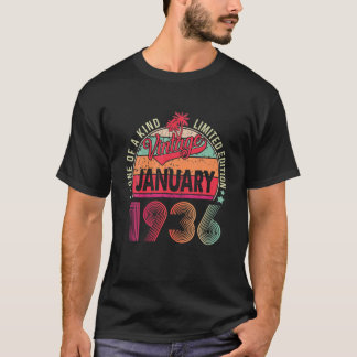 86 Year Old January 1936 Limited Edition 86Th Birt T-Shirt