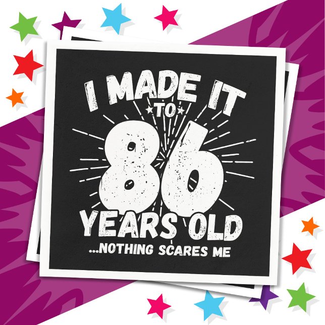 86 Year Old Sarcastic Meme Funny 86th Birthday Napkin (Creator Uploaded)
