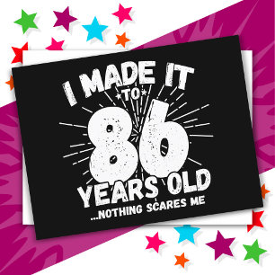 86 Year Old Sarcastic Meme Funny 86th Birthday Postcard