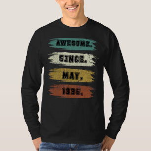 86 Years Old Awesome Since May 1936 86th Birthday T-Shirt