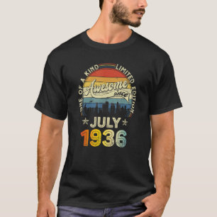 86 Years Old  Boys Girls Awesome Since July 1936 T-Shirt
