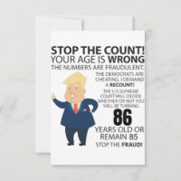 86 Years Trump Happy Birthday Present Funny