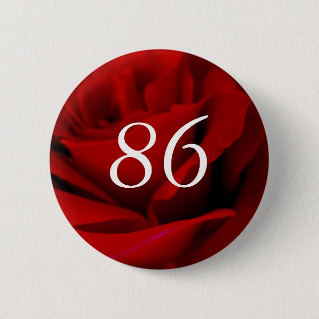 86th Birthday 6 Cm Round Badge (Front)