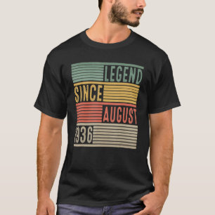 86th Birthday Legend Since August 1936 86 Years O T-Shirt