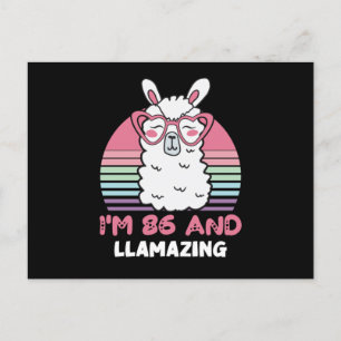 86th Birthday Llamazing Llama 86 Year Old Birthday Postcard