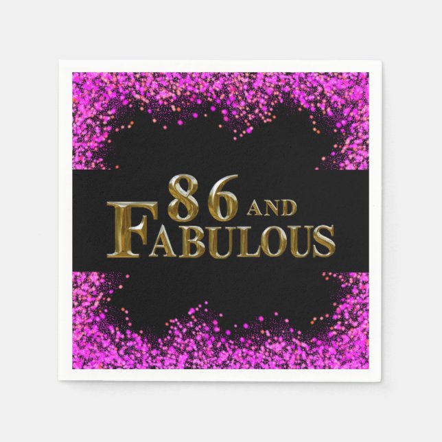 86th Birthday  Napkin (Front)