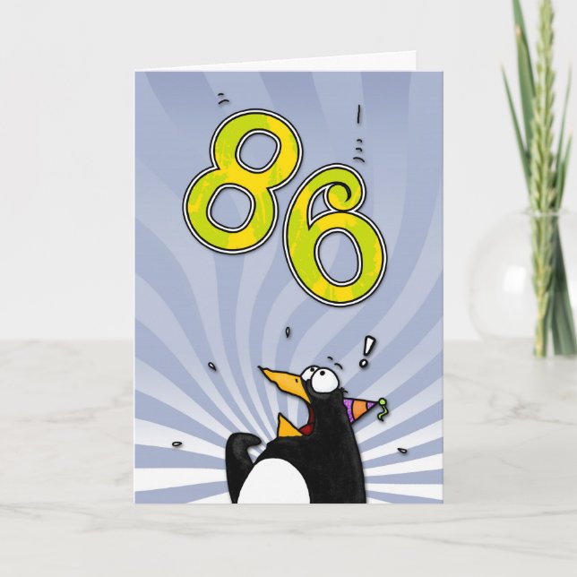 86th Birthday - Penguin Surprise Card (Front)