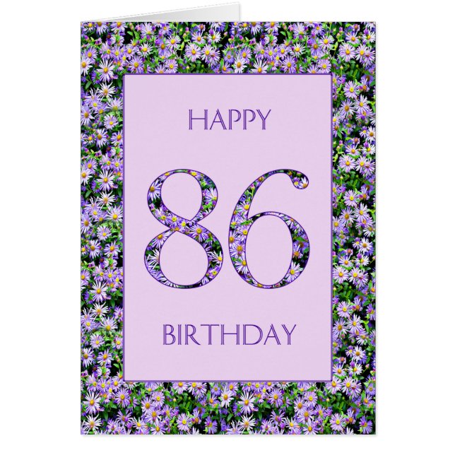 86th Birthday Purple Daisies (Front)