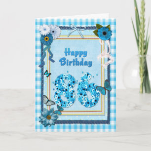 86th  Birthday with a scrapbook effect Card