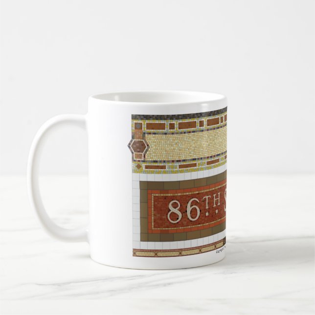 86th St NY Subway Mosaic Coffee Mug (Left)