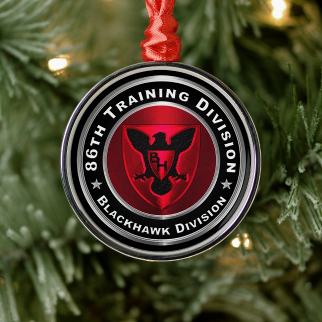 86th Training Division Christmas    Metal Ornament (Tree)