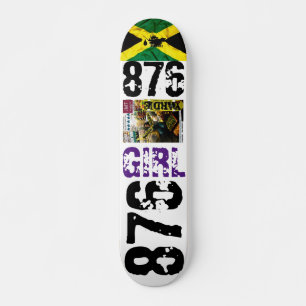 876 GIRL  JMTJAMAICA 7 3/4" Skateboard Deck