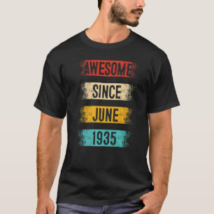 87 Year Old Awesome Since June 1935 87th Birthday T-Shirt