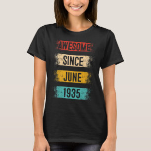 87 Year Old Awesome Since June 1935 87th Birthday T-Shirt