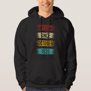 87 Year Old Awesome Since October 1935 87th Birthd Hoodie