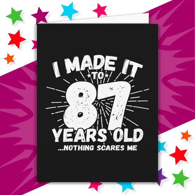 87 Year Old Sarcastic Meme Funny 87th Birthday Card (Creator Uploaded)