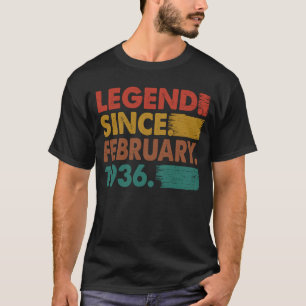 87 Years Old Legend Since February 1936 87th Birt T-Shirt
