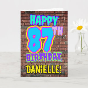 87th Birthday - Fun, Urban Graffiti Inspired Look Card