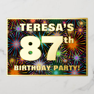 87th Birthday Party — Fun, Colourful Fireworks Loo