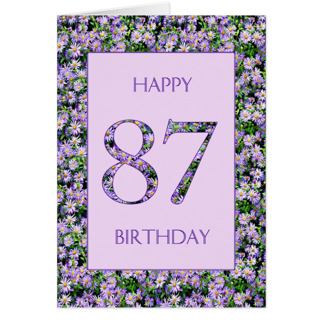 87th Birthday Purple Daisies (Front)