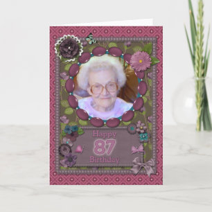 87th Photo card for a birthday