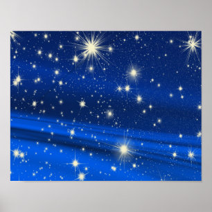 880294 ROYAL BLUE STARS SPACE UNIVERSE BACKGROUNDS POSTER