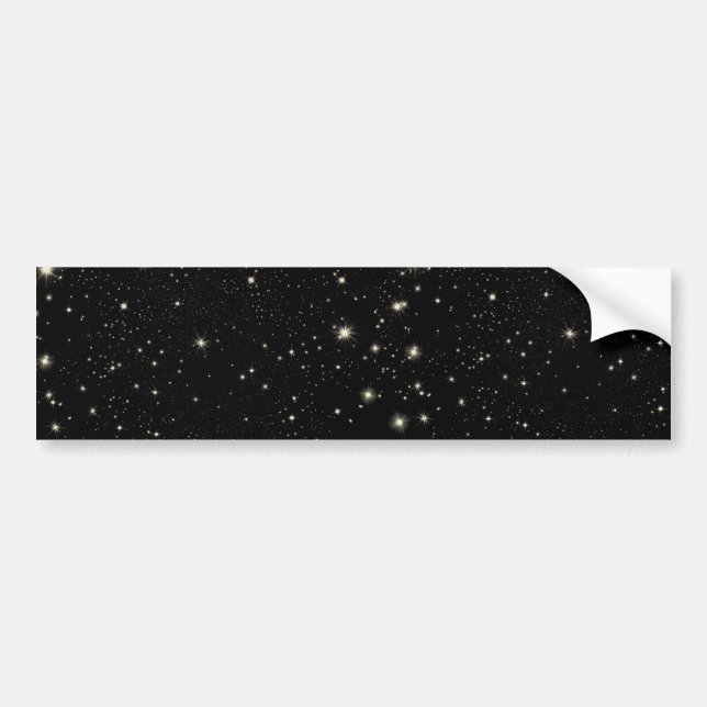 880 STARRY SPACE BLACK BACKGROUND GALAXY WALLPAPER BUMPER STICKER (Front)